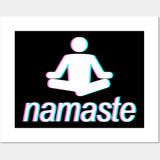 Namaste Yoga Stick Man Posters and Art